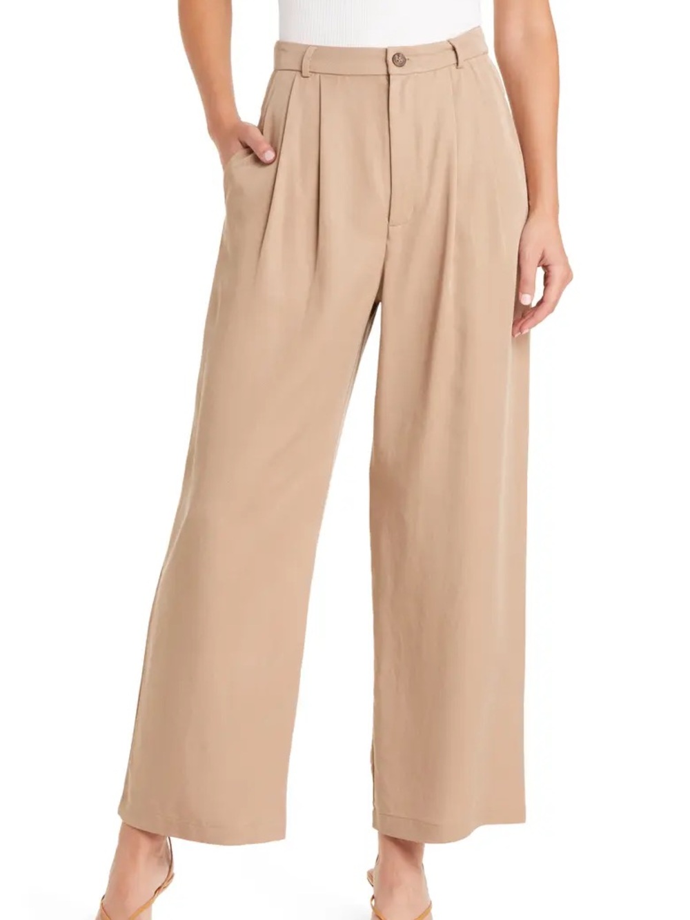 REFORMATION Mason Wide Leg Crop Pants